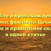 Узнайте о происхождении и истории фамилии Цечоевых: значение и правильное склонение в одной статье