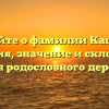 Узнайте о фамилии Кацыло: история, значение и склонение для родословного дерева