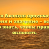 Фамилия Аболин: происхождение, история и значение — все, что нужно знать, чтобы правильно склонять