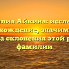 Фамилия Айкина: исследуем происхождение, значимость и правила склонения этой русской фамилии
