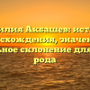 Фамилия Акбашев: история происхождения, значения и правильное склонение для вашего рода