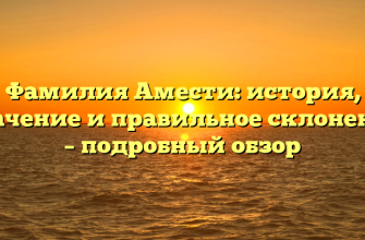 Фамилия Амести: история, значение и правильное склонение – подробный обзор