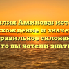 Фамилия Аминова: история, происхождение и значение, а также правильное склонение – все, что вы хотели знать!