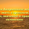 Фамилия Андрюшкин: всё, что вы хотели знать о происхождении, истории, значении и правильном склонении