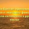 Фамилия Балтаг: происхождение, история и значение фамилии + правила склонения в русском языке