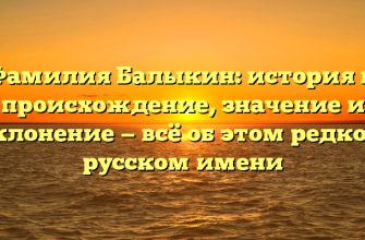 Фамилия Балыкин: история и происхождение, значение и склонение — всё об этом редком русском имени