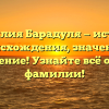Фамилия Барадуля — история происхождения, значение и склонение! Узнайте всё о своей фамилии!
