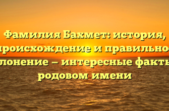 Фамилия Бахмет: история, происхождение и правильное склонение — интересные факты о родовом имени