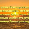 Фамилия Белокриницкая: происхождение, история и значение фамилии. Как правильно склонять русскую фамилию Белокриницкая?