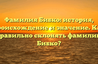 Фамилия Бибко: история, происхождение и значение. Как правильно склонять фамилию Бибко?