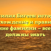 Фамилия Бигеев: история, происхождение и правильное склонение фамилии — все, что вы должны знать