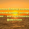 Фамилия Блатц: исследуем происхождение, историю и значение — все о склонении этой фамилии