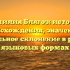 Фамилия Блягоз: история происхождения, значение и правильное склонение в разных языковых формах