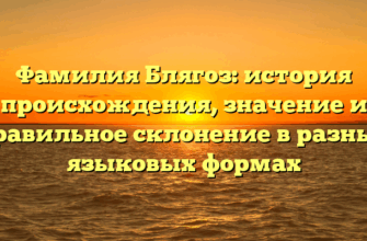 Фамилия Блягоз: история происхождения, значение и правильное склонение в разных языковых формах