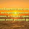 Фамилия Боревич: все, что нужно знать об истории, происхождении и значении, а также правильном склонении этой редкой фамилии