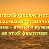 Фамилия Борисюк: история, происхождение, значение и склонение – все, что нужно знать об этой фамилии