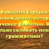 Фамилия Борщин: происхождение, история и значение фамилии. Как правильно склонять исходя из грамматики?