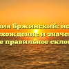 Фамилия Бржинский: история, происхождение и значения, а также правильное склонение