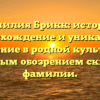 Фамилия Брикк: история, происхождение и уникальное значение в родной культуре с подробным обозрением склонения фамилии.