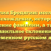 Фамилия Бродягин: исследуем происхождение, историю и значение фамилии, а также правильное склонение в современном русском языке