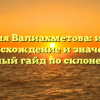 Фамилия Валиахметова: история, происхождение и значение, полный гайд по склонению