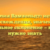 Фамилия Вамбольдт: история происхождения, значения и правильное склонение — все, что нужно знать