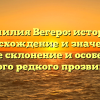 Фамилия Вегеро: история, происхождение и значение – узнайте склонение и особенности этого редкого прозвища