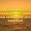 Фамилия Вильховецкий: история, происхождение и значение, исследуем склонение для разных падежей