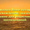 Фамилия Вино: история происхождения, значение и склонение для родословных и исследований
