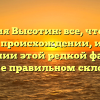 Фамилия Высотин: все, что нужно знать о происхождении, истории и значении этой редкой фамилии, а также правильном склонении
