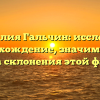 Фамилия Гальчин: исследуем происхождение, значимость и правила склонения этой фамилии