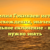 Фамилия Гокинаев: история происхождения, значение и правильное склонение – всё, что нужно знать