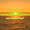 Фамилия Госа: исследуем происхождение, значение и склонение!