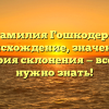 Фамилия Гошкодеря: происхождение, значение и история склонения — все, что нужно знать!