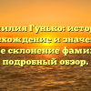 Фамилия Гунько: история, происхождение и значение, а также склонение фамилии — подробный обзор.