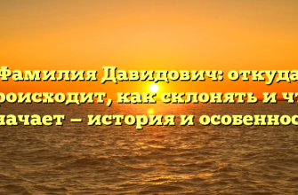 Фамилия Давидович: откуда происходит, как склонять и что означает — история и особенности