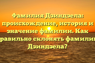 Фамилия Дзиндзела: происхождение, история и значение фамилии. Как правильно склонять фамилию Дзиндзела?
