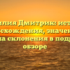 Фамилия Дмитрик: история происхождения, значение и правила склонения в подробном обзоре