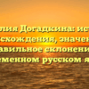 Фамилия Догадкина: история происхождения, значение и правильное склонение в современном русском языке