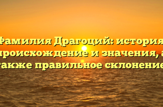 Фамилия Драгоций: история, происхождение и значения, а также правильное склонение!