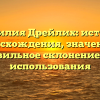 Фамилия Дрейлих: история происхождения, значения и правильное склонение для использования