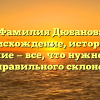 Фамилия Дюбанов: происхождение, история и значение — все, что нужно знать для правильного склонения!