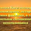 Фамилия Каге: исследуем происхождение, историю и значения фамилии, а также правильное склонение для использования