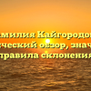 Фамилия Кайгородова: исторический обзор, значение и правила склонения