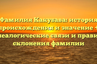 Фамилия Какубава: история происхождения и значение + генеалогические связи и правила склонения фамилии