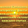 Фамилия Калашников: интересные факты о происхождении и значении, а также правильное склонение для каждого случая
