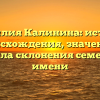 Фамилия Калинина: история происхождения, значение и правила склонения семейного имени