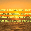 Фамилия Калясин: история происхождения, значение и правильное склонение — узнайте все на нашем сайте!