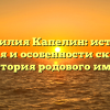Фамилия Капелин: истоки, значения и особенности склонения — история родового имени