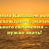 Фамилия Капышев: история происхождения, значения и правильного склонения — все, что нужно знать!